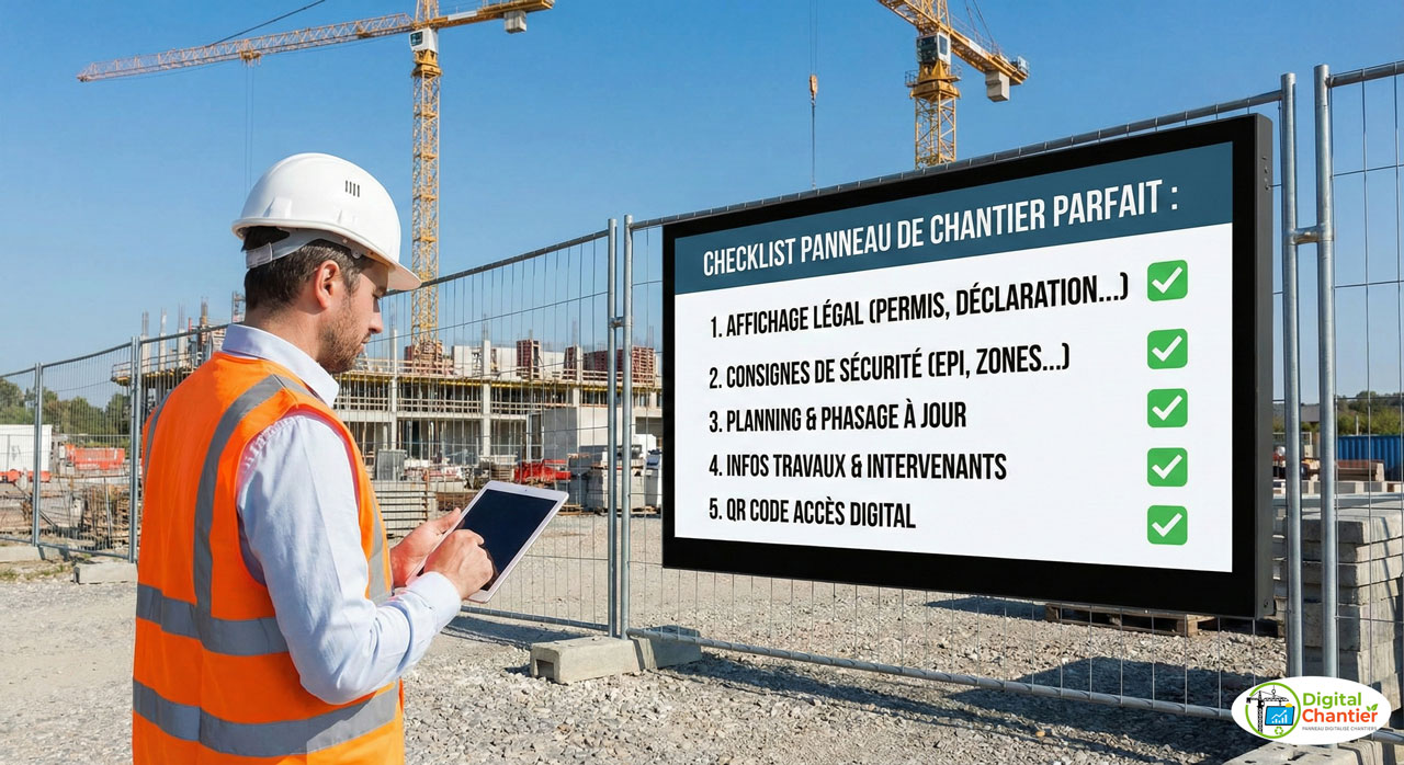 Checklist complète pour un panneau de chantier parfait