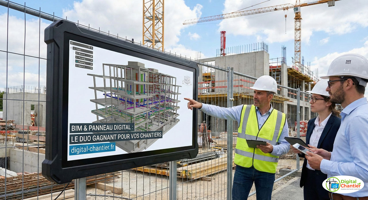 BIM et panneau de chantier : le duo gagnant