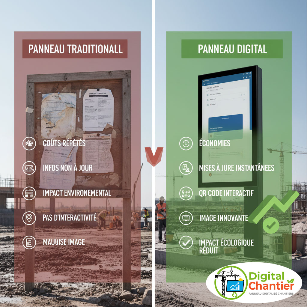 Panneau digital vs traditionnel : Le comparatif complet