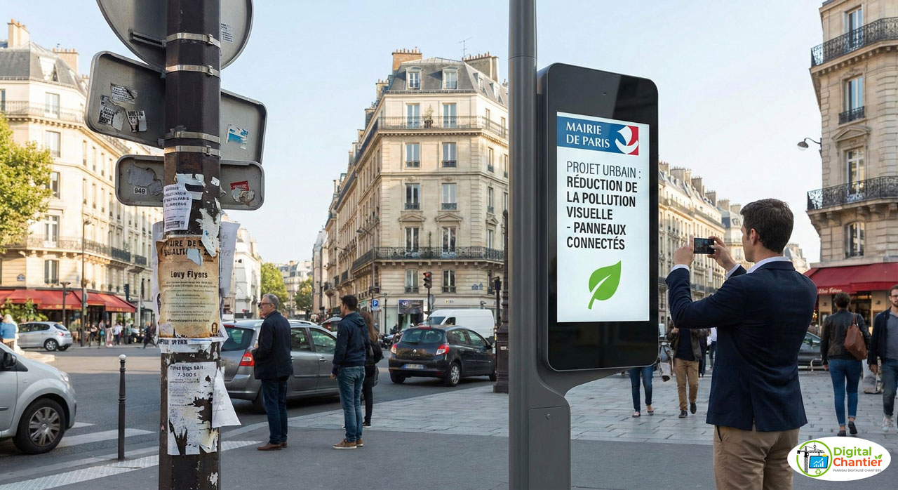 Pollution visuelle urbaine : pourquoi les mairies préfèrent les panneaux connectés