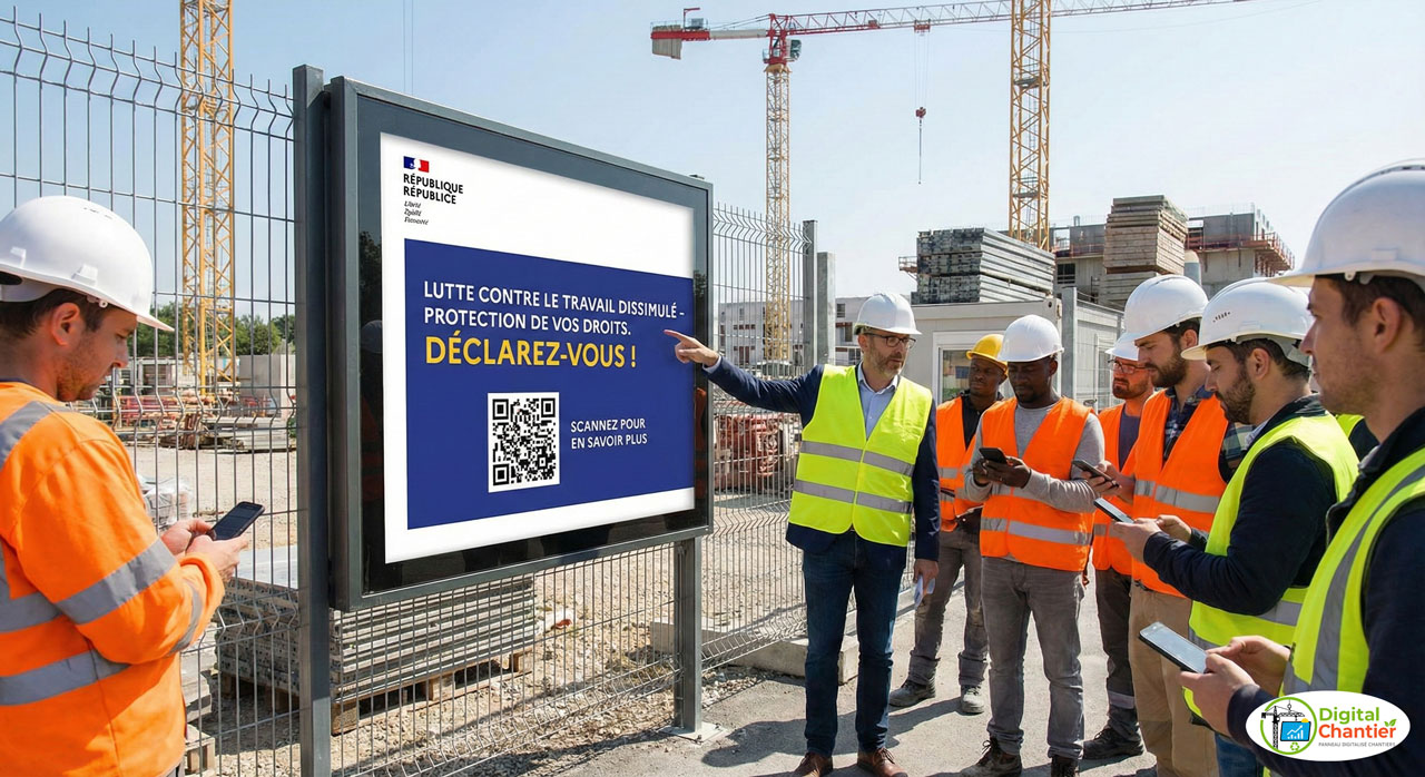 Lutte contre le travail dissimulé : comment le panneau digital protège le maître d'ouvrage